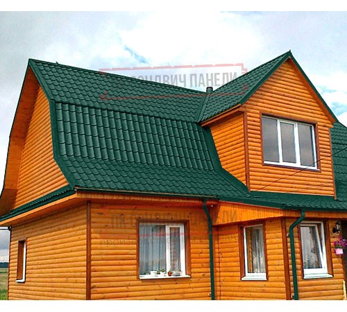 Металлочерепица классик плюс RAL6005 Velur20-0.5