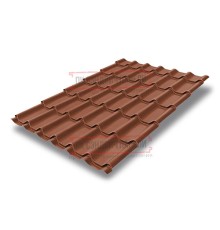 Металлочерепица классик плюс RAL8004 Satin-0.5