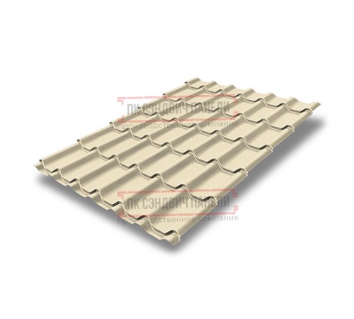 Металлочерепица классик плюс RAL1015 Satin-0.5