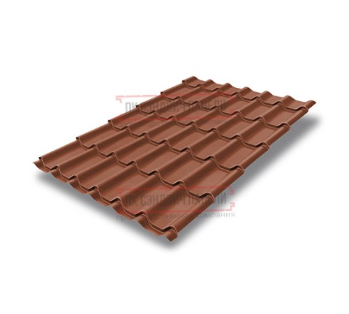 Металлочерепица Классик RAL8004 Satin Мatt-0,5