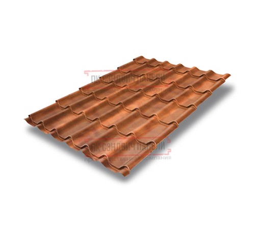 Металлочерепица классик плюс Orange Safari Twincolor-0.45