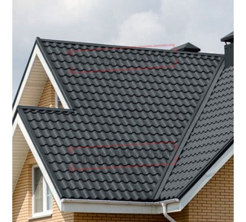 Металлочерепица Кредо RAL7016 Rooftop Matte-0,5