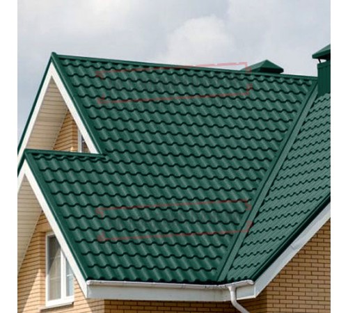 Металлочерепица Кредо RAL6005 Drap-0,45