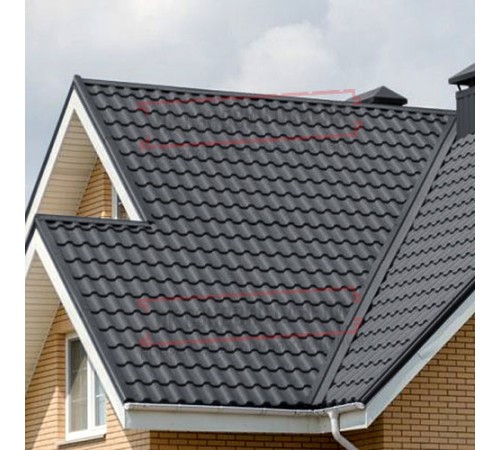 Металлочерепица Кредо RAL7024 Drap-0,45