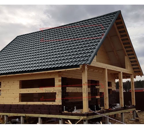 Металлочерепица Квинта плюс RAL7016 Drap-0.45