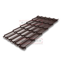 Металлочерепица Квинта плюс RAL8017 Quarzit PRO Matt-0.5