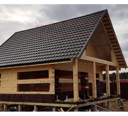 Металлочерепица Квинта плюс RR32 GreenCoat Pural-0.5