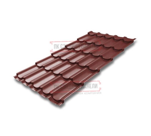 Металлочерепица Квинта плюс RAL3009 Satin-0.5