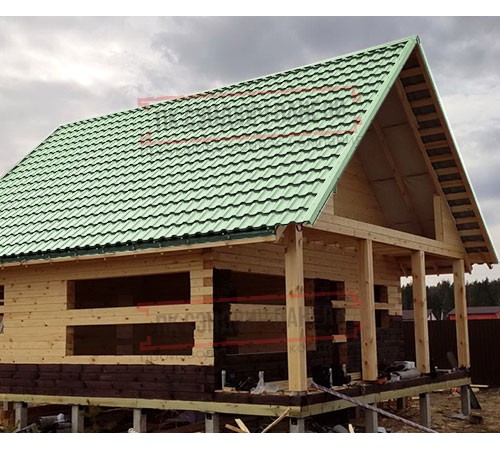 Металлочерепица Квинта плюс RAL6019 Полиэстер-0.45