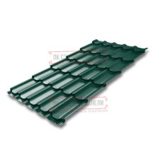 Металлочерепица Квинта плюс RAL6005 Drap-0.45