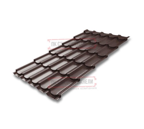 Металлочерепица Квинта плюс RR887 GreenCoat Pural Matt-0.5