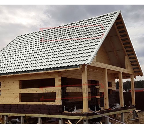 Металлочерепица Квинта плюс RAL9003 Полиэстер-0.45