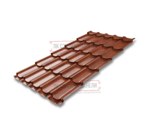 Металлочерепица Квинта плюс Brown Safari Twincolor-0.45