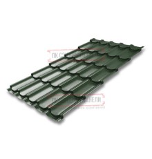 Металлочерепица Квинта плюс RAL6020 Velur-0.5