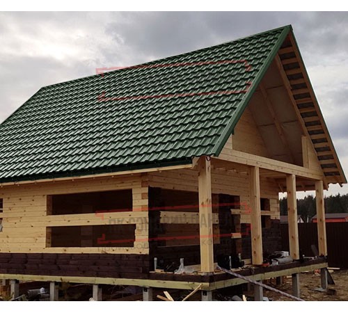 Металлочерепица Квинта плюс RAL6020 Velur-0.5