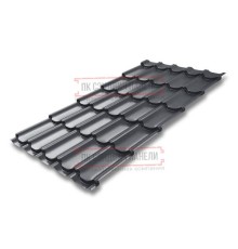 Металлочерепица Квинта плюс RAL7024 Satin-0.5