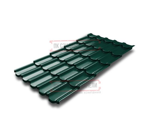 Металлочерепица Квинта плюс 3D RAL6005 Drap-0,45