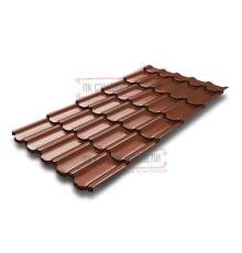 Металлочерепица Квинта плюс 3D RR750 GreenCoat Pural-0,5