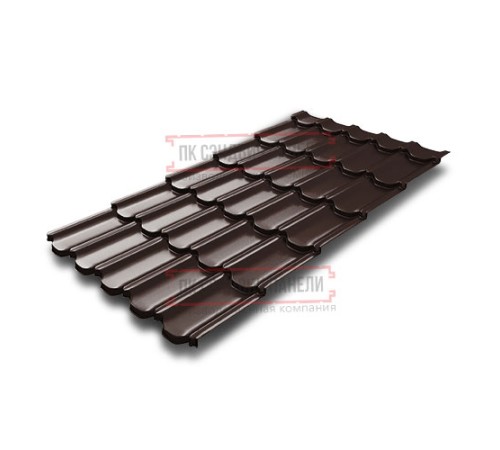 Металлочерепица Квинта плюс 3D RAL8017 Drap-0,45