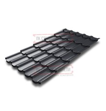 Металлочерепица Квинта плюс 3D RAL7024 Satin-0,5