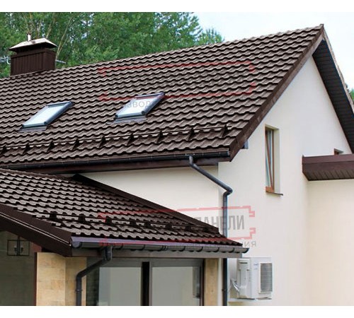 Металлочерепица Квинта плюс 3D RAL8017 Satin-0,5