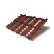 Металлочерепица модульная Квинта Uno 3D Brown Safari Twincolor-0,45
