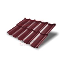 Металлочерепица модульная Квинта Uno 3D RAL3005 Quarzit-0,5