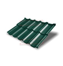 Металлочерепица модульная Квинта Uno 3D RAL6005 Quarzit-0,5