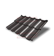 Металлочерепица модульная Квинта Uno 3D RR32 GreenСoat Pural-0,5