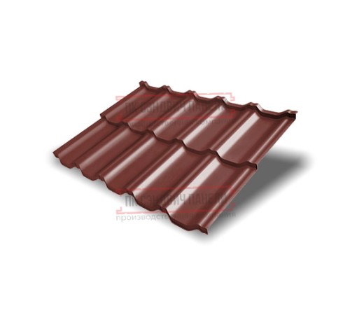 Металлочерепица модульная Квинта Uno 3D RR29 GreenСoat Pural Matt-0,5