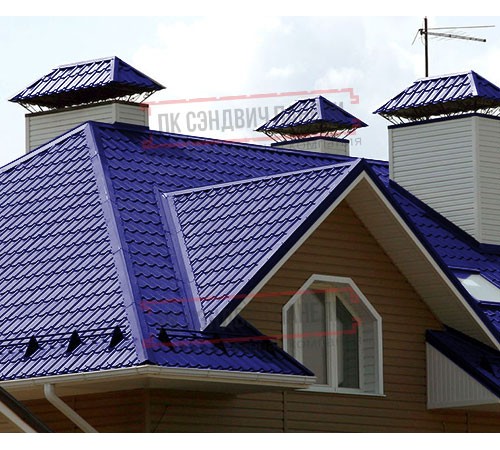 Металлочерепица Макси RAL5002 Полиэстер-0.5