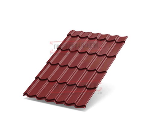 Металлочерепица Макси RAL3011 Полиэстер-0.4