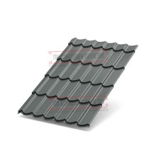 Металлочерепица Макси RAL7005 Полиэстер-0.45