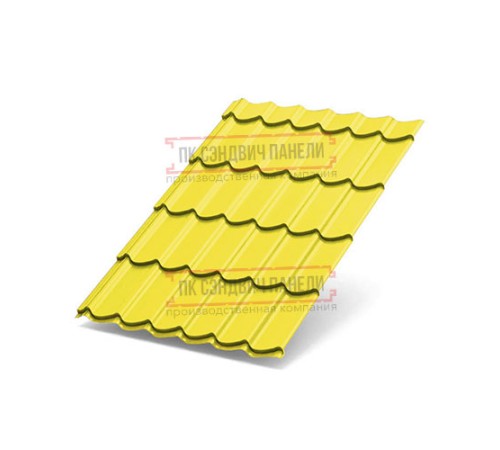 Металлочерепица Макси RAL1018 Полиэстер-0.45