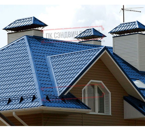 Металлочерепица Макси RAL5005 Полиэстер-0.5