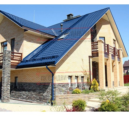 Металлочерепица Ламонтерра XL RAL5005 PURMAN-0.5