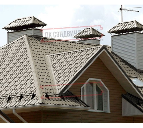 Металлочерепица Макси RAL1035 Полиэстер-0.45