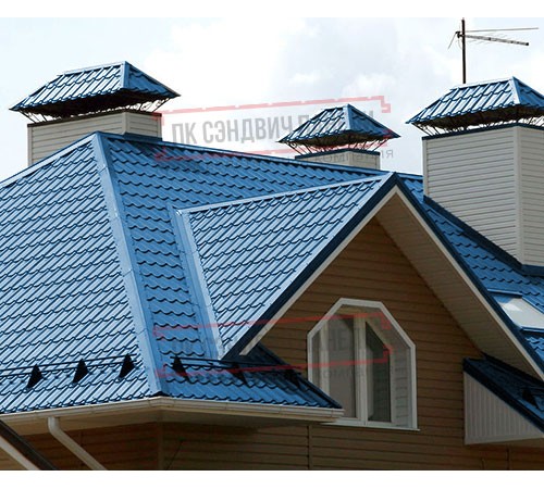 Металлочерепица Макси RAL5015 Полиэстер-0.5