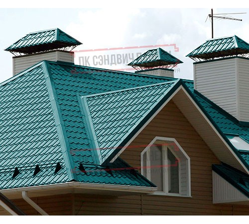 Металлочерепица Макси RAL5021 Полиэстер-0.45