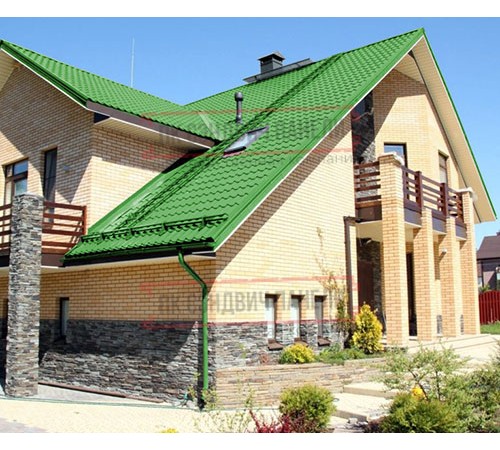 Металлочерепица Ламонтерра XL RAL6018 Norman-0.5