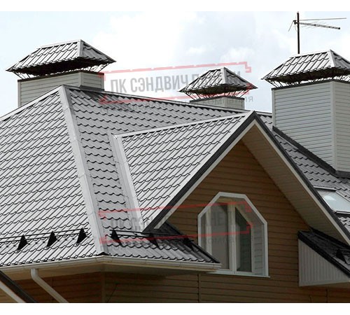 Металлочерепица Макси RAL7004 Полиэстер-0.5