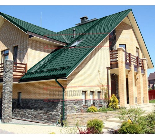 Металлочерепица Ламонтерра XL RAL6005 Viking E-0.5