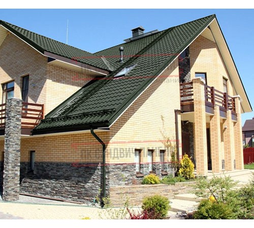 Металлочерепица Ламонтерра XL RAL6007 Viking E-0.5