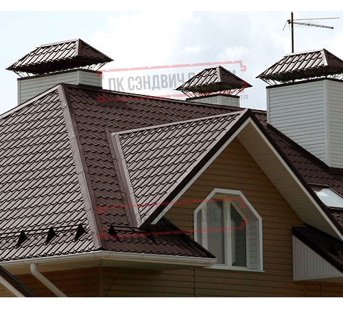 Металлочерепица Макси RAL8017 PURETAN-0.5