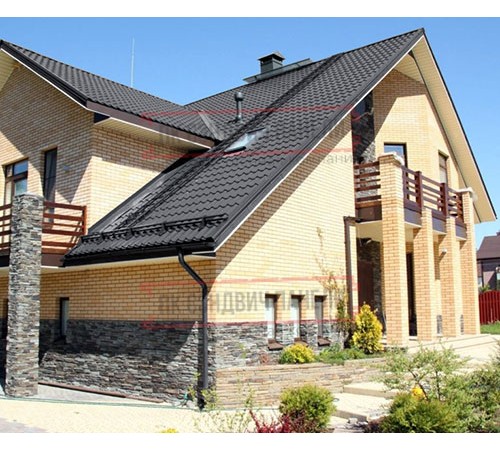 Металлочерепица Ламонтерра XL RAL7024 Viking E-0.5