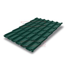 Металлочерепица Модерн RAL6005 Полиэстер-0,4