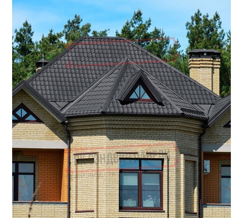 Металлочерепица Модерн RAL7024 Полиэстер-Matt-0,4