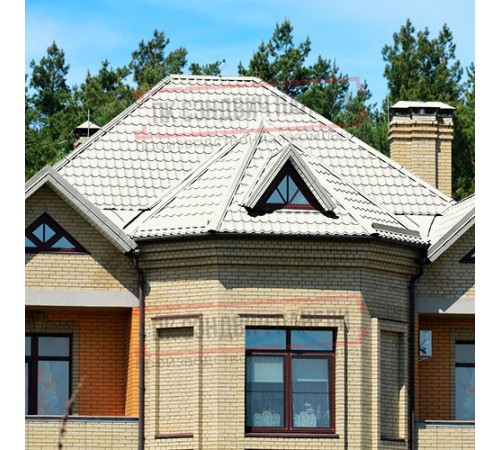 Металлочерепица Модерн RAL9003 Полиэстер-0,45