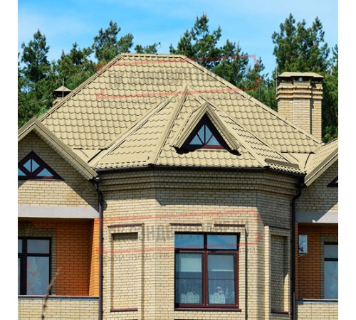 Металлочерепица Модерн RAL1014 Полиэстер-0,45