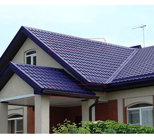 Металлочерепица Монкатта RAL5002 Полиэстер-0,45